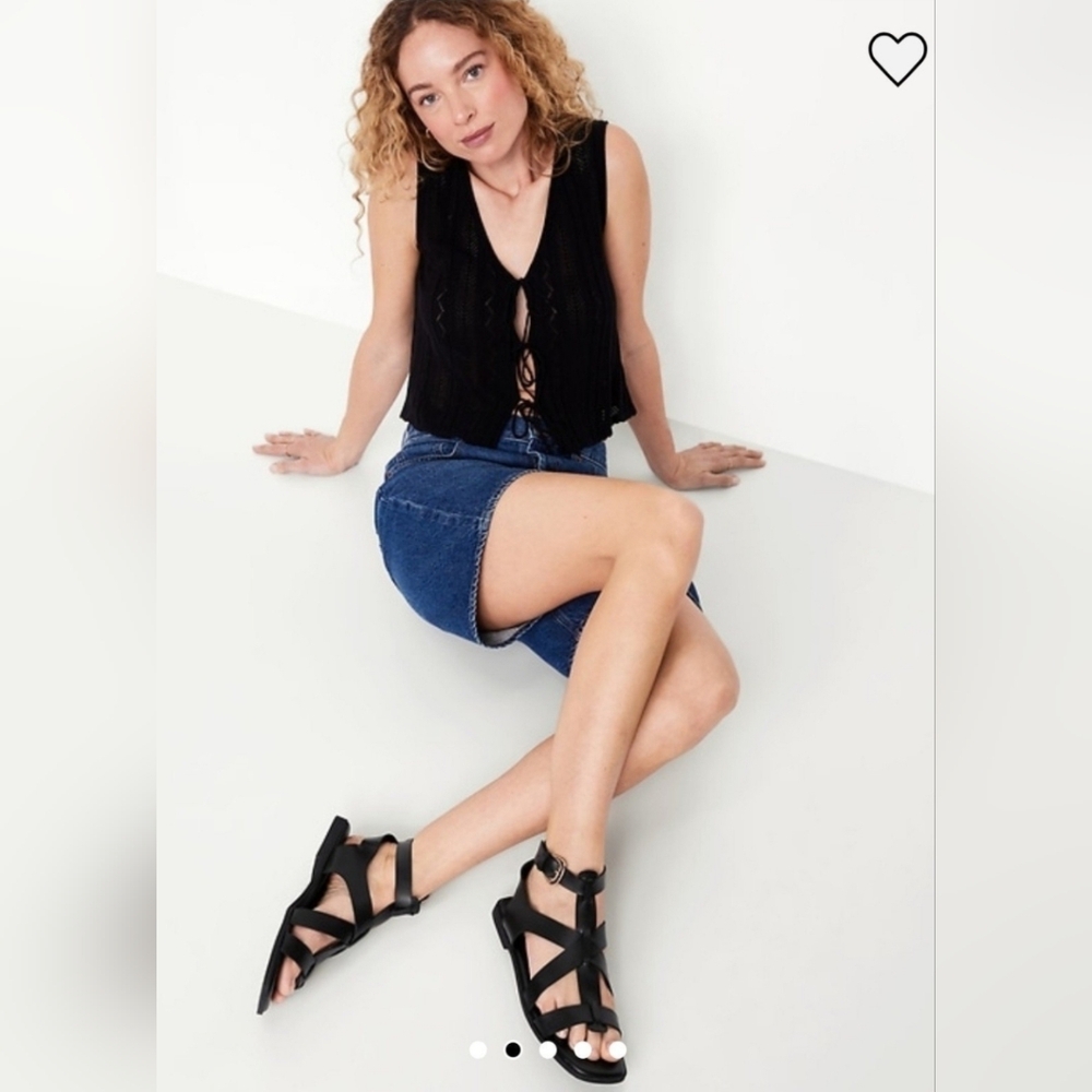 Old Navy Black Gladiator Sandals Size 9 NWT - Picture 3 of 6